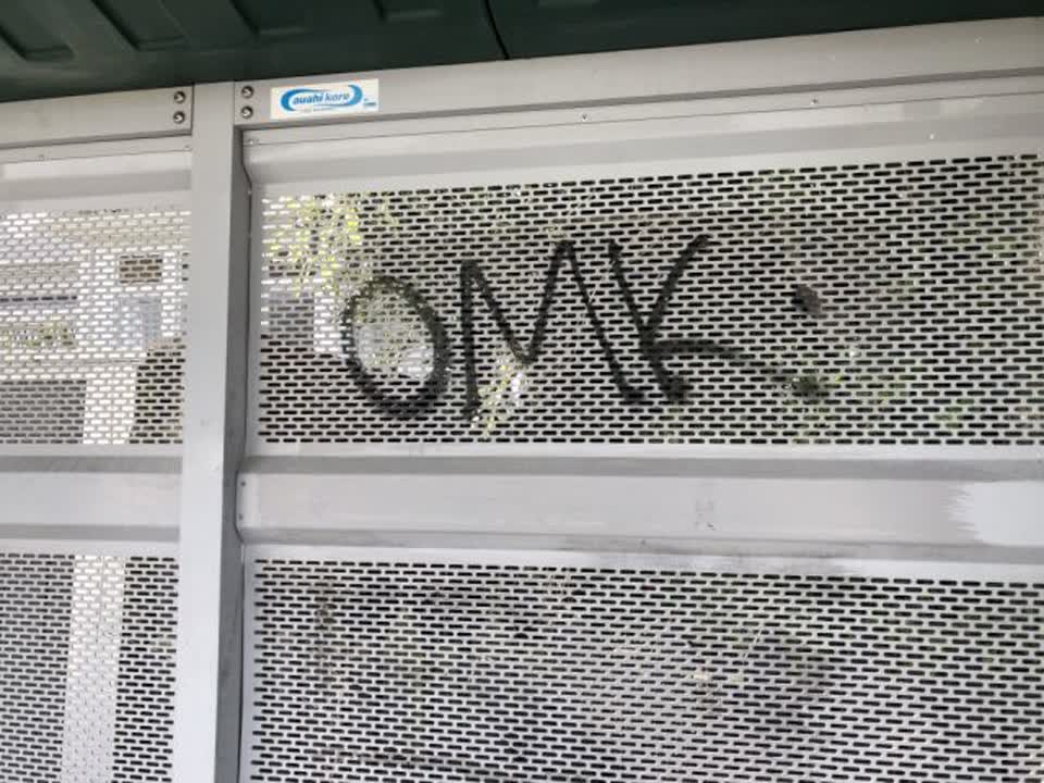 The photograph attached to this graffiti report