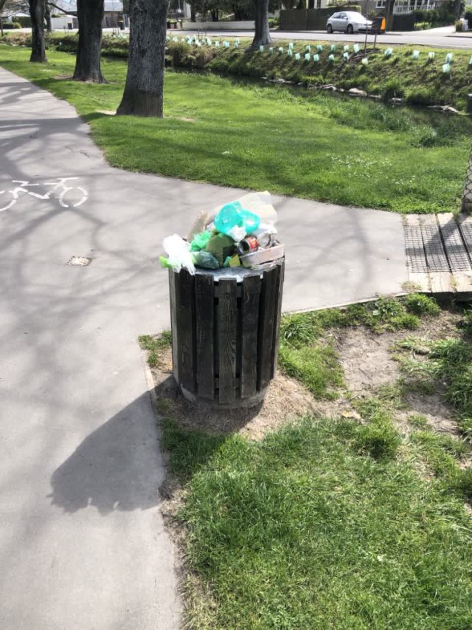 The photograph attached to this rubbish/recycling report