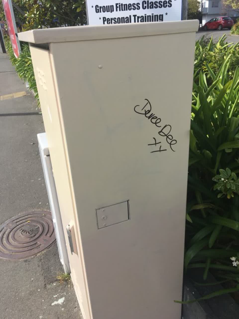 The photograph attached to this graffiti report