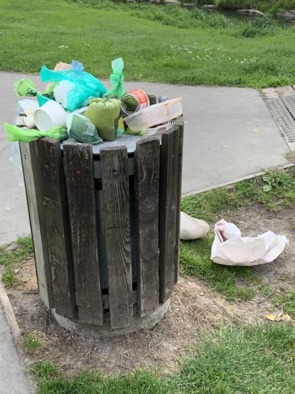 The photograph attached to this rubbish/recycling report