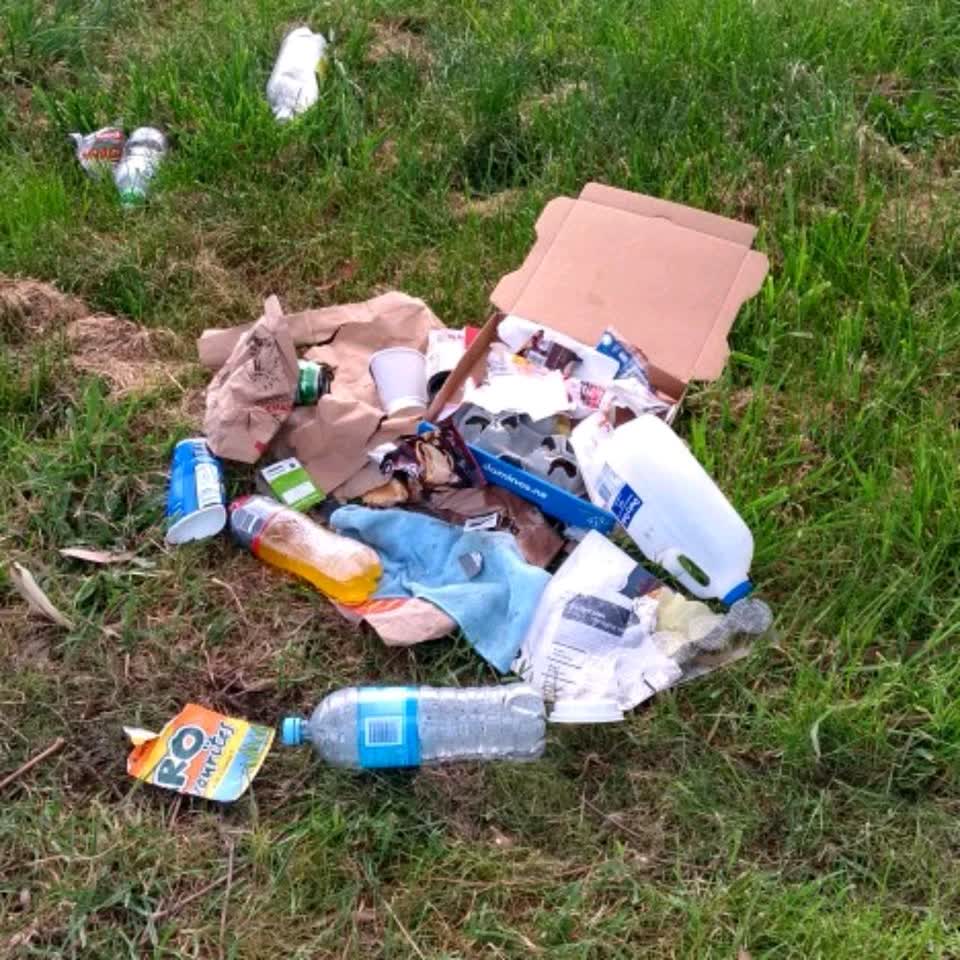 The photograph attached to this rubbish/recycling report