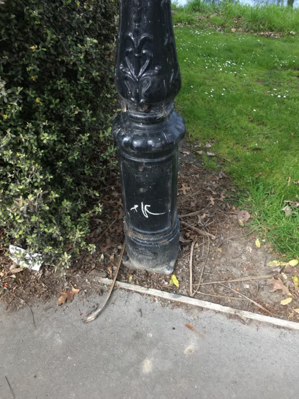 The photograph attached to this graffiti report