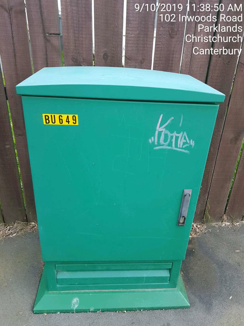 The photograph attached to this graffiti report