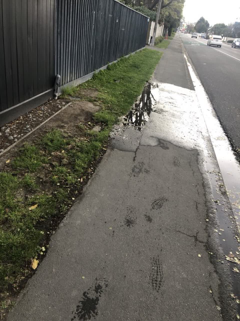 The photograph attached to this flooding report