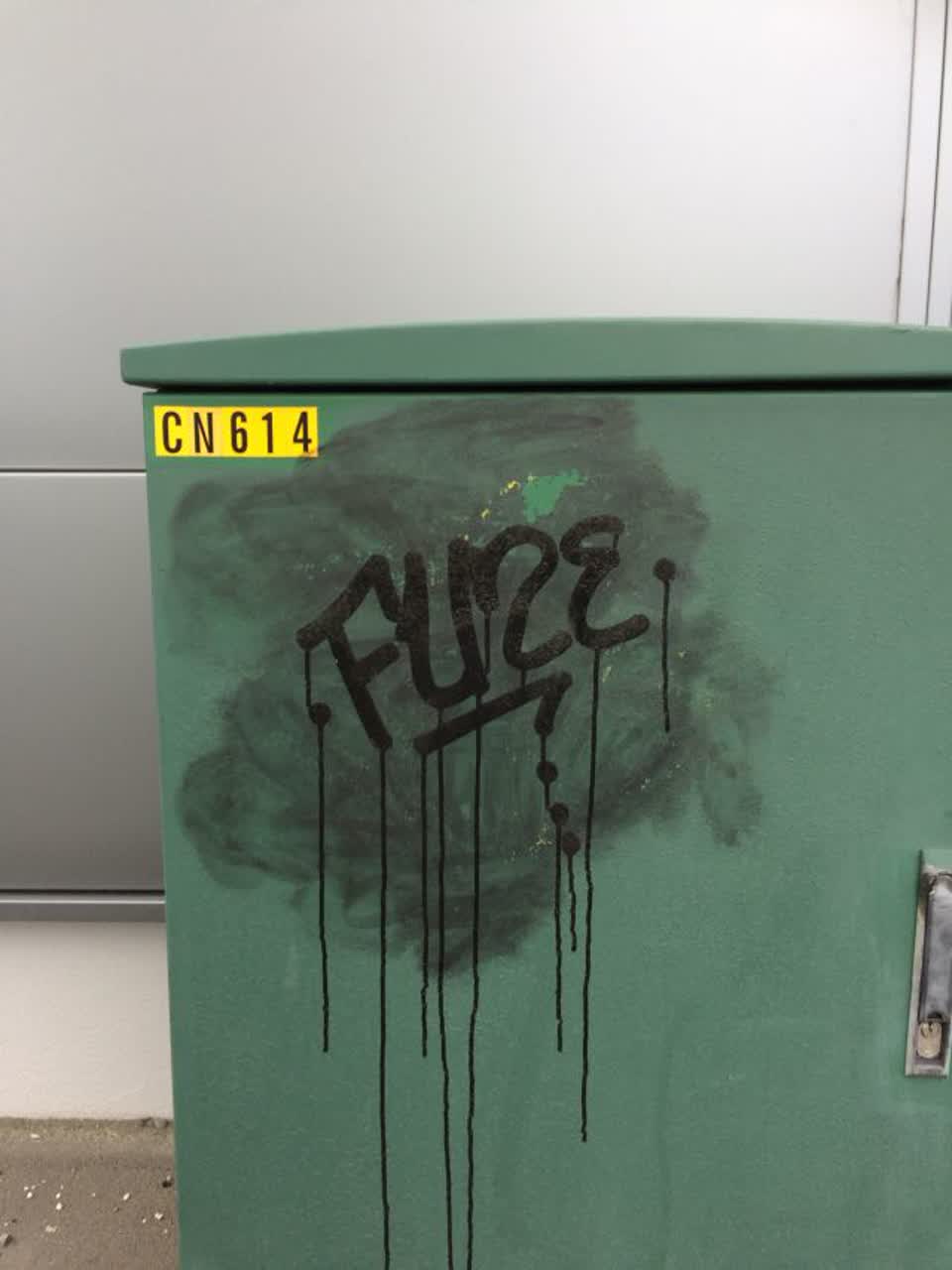 The photograph attached to this graffiti report