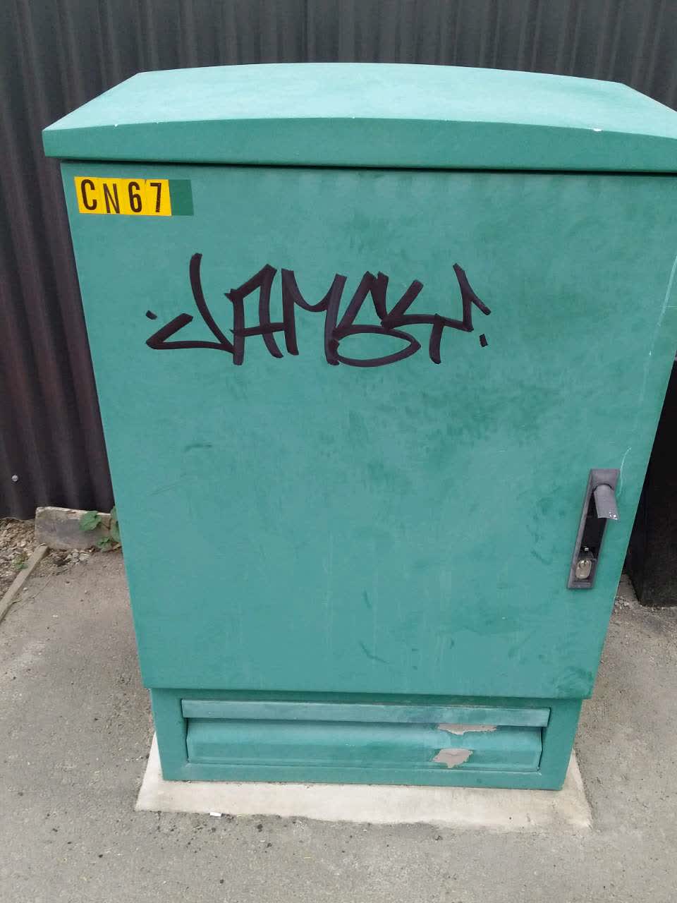 The photograph attached to this graffiti report