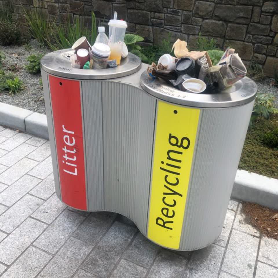 The photograph attached to this rubbish/recycling report