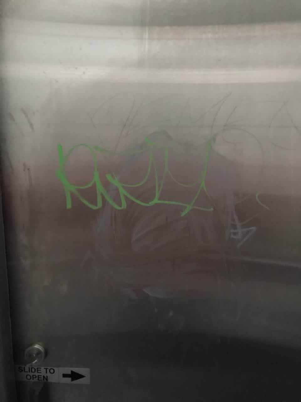 The photograph attached to this graffiti report