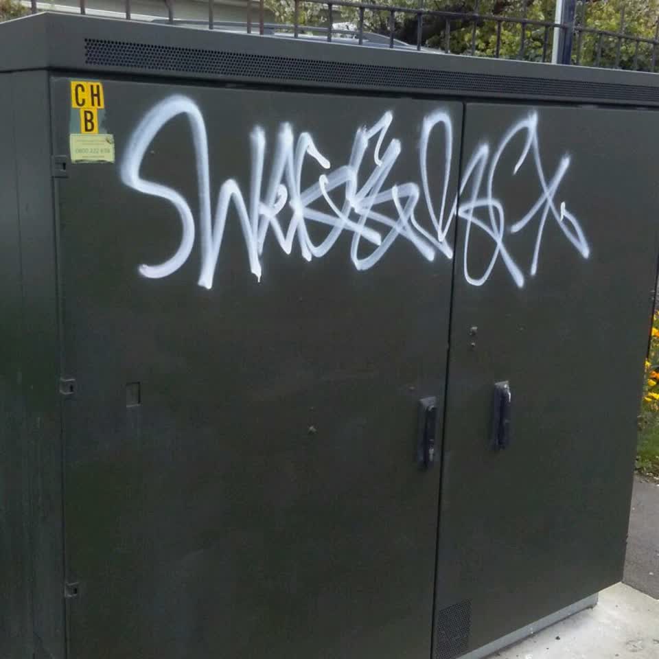 The photograph attached to this graffiti report