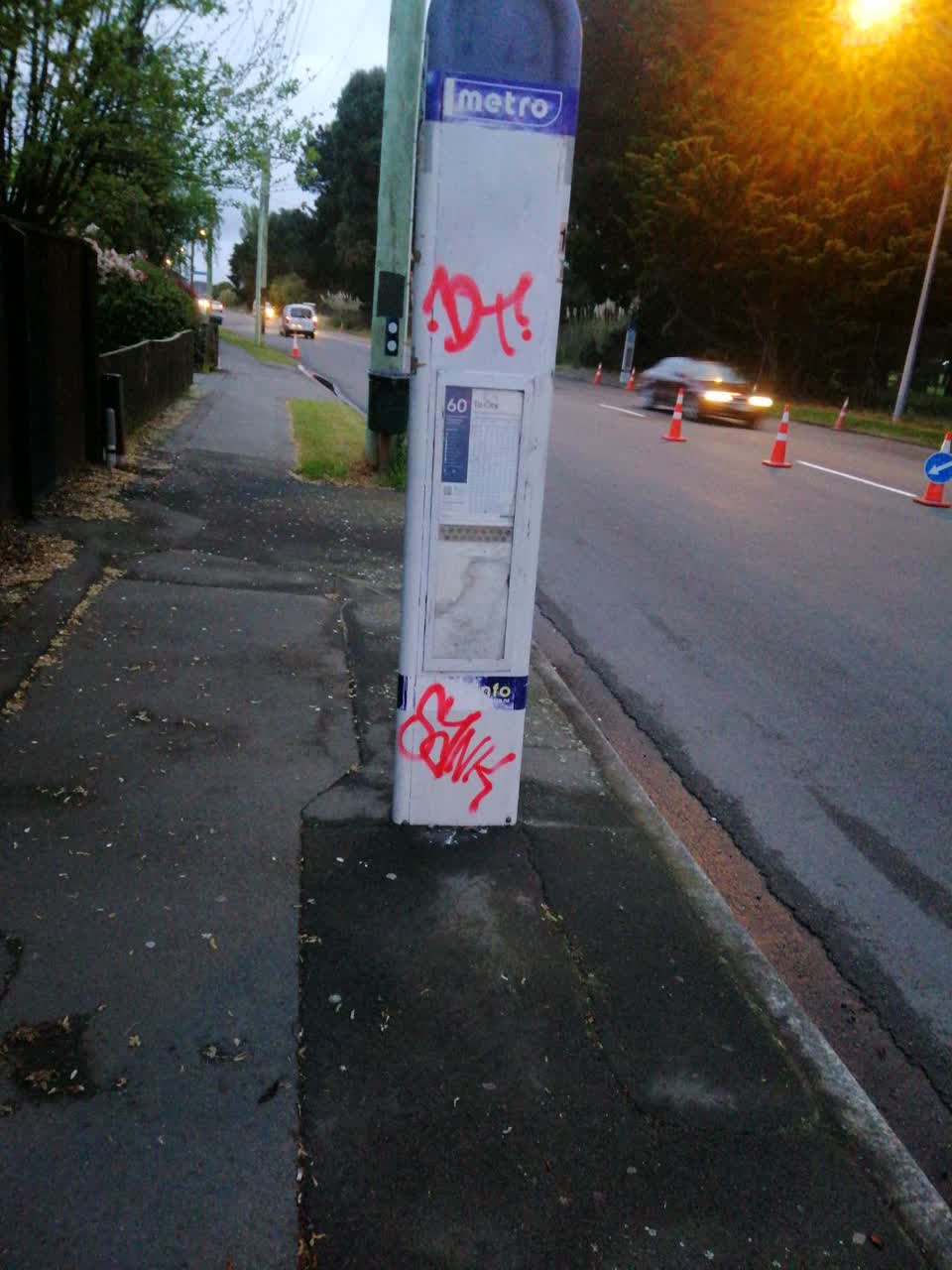 The photograph attached to this graffiti report