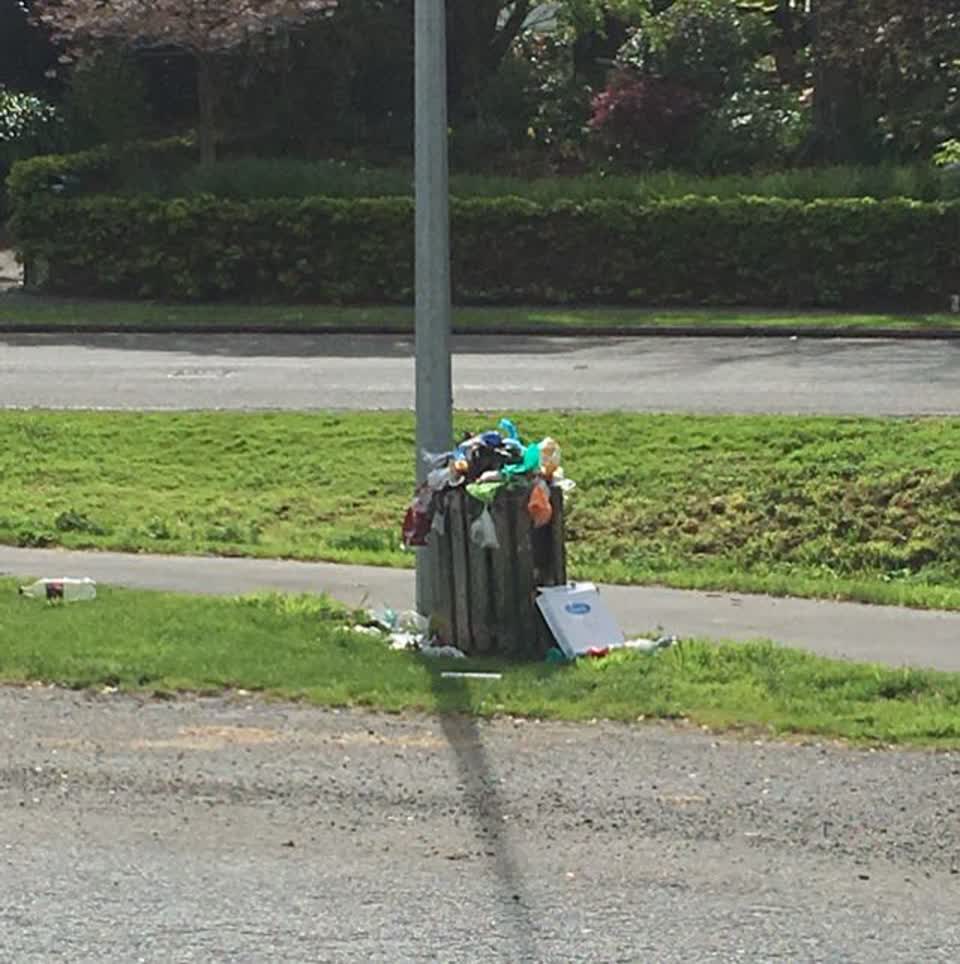 The photograph attached to this rubbish/recycling report