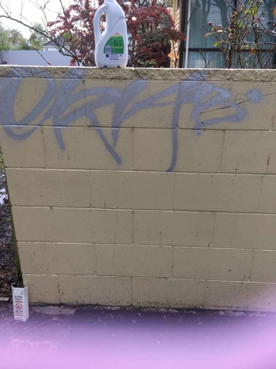 The photograph attached to this graffiti report