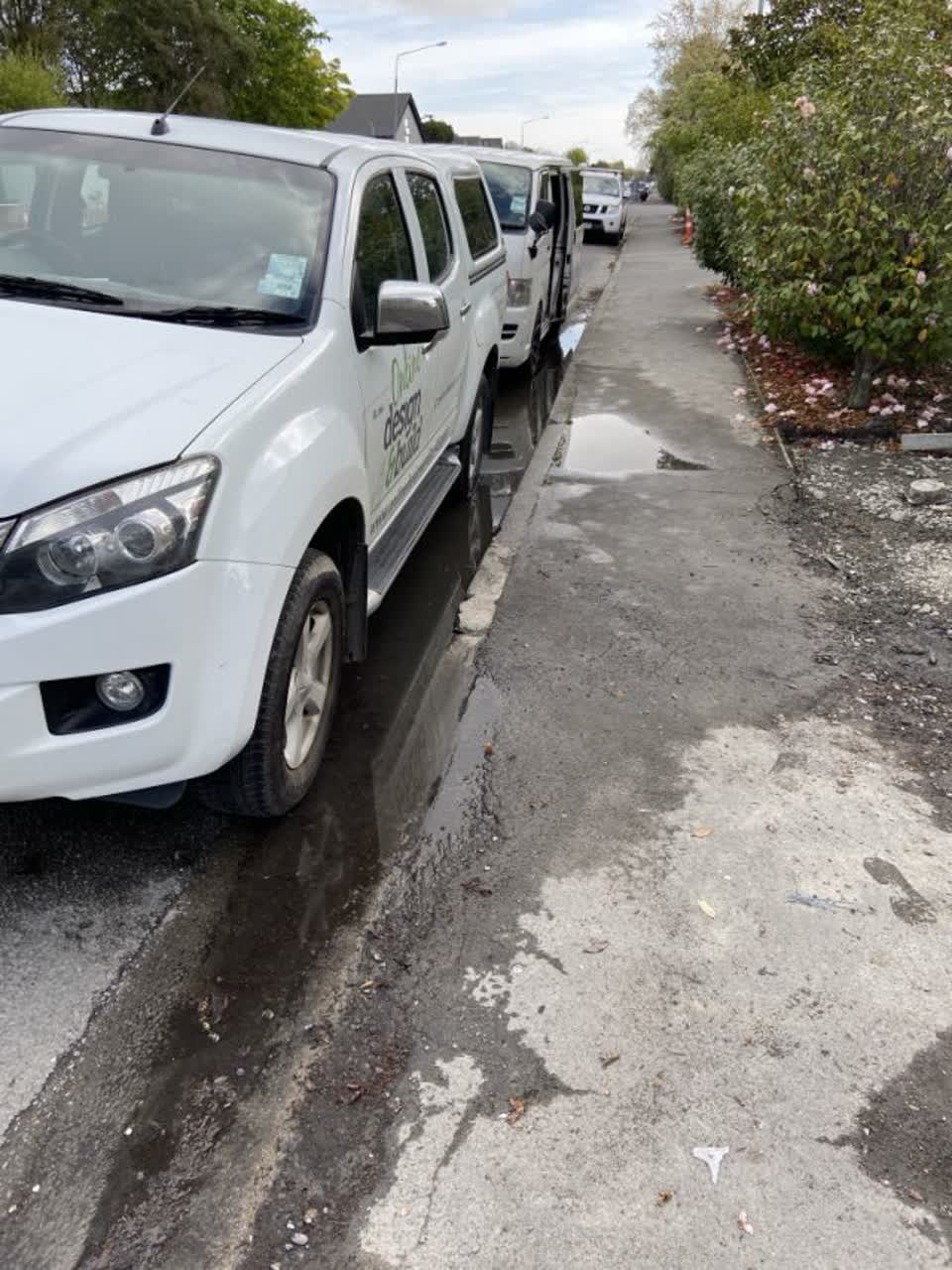 The photograph attached to this flooding report