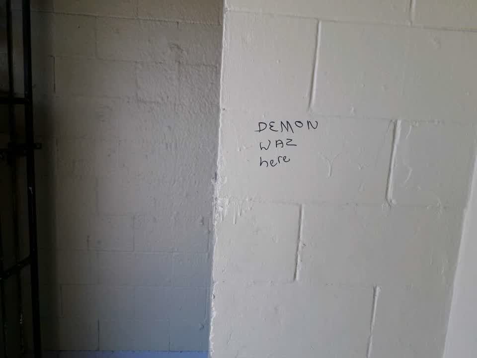 The photograph attached to this graffiti report