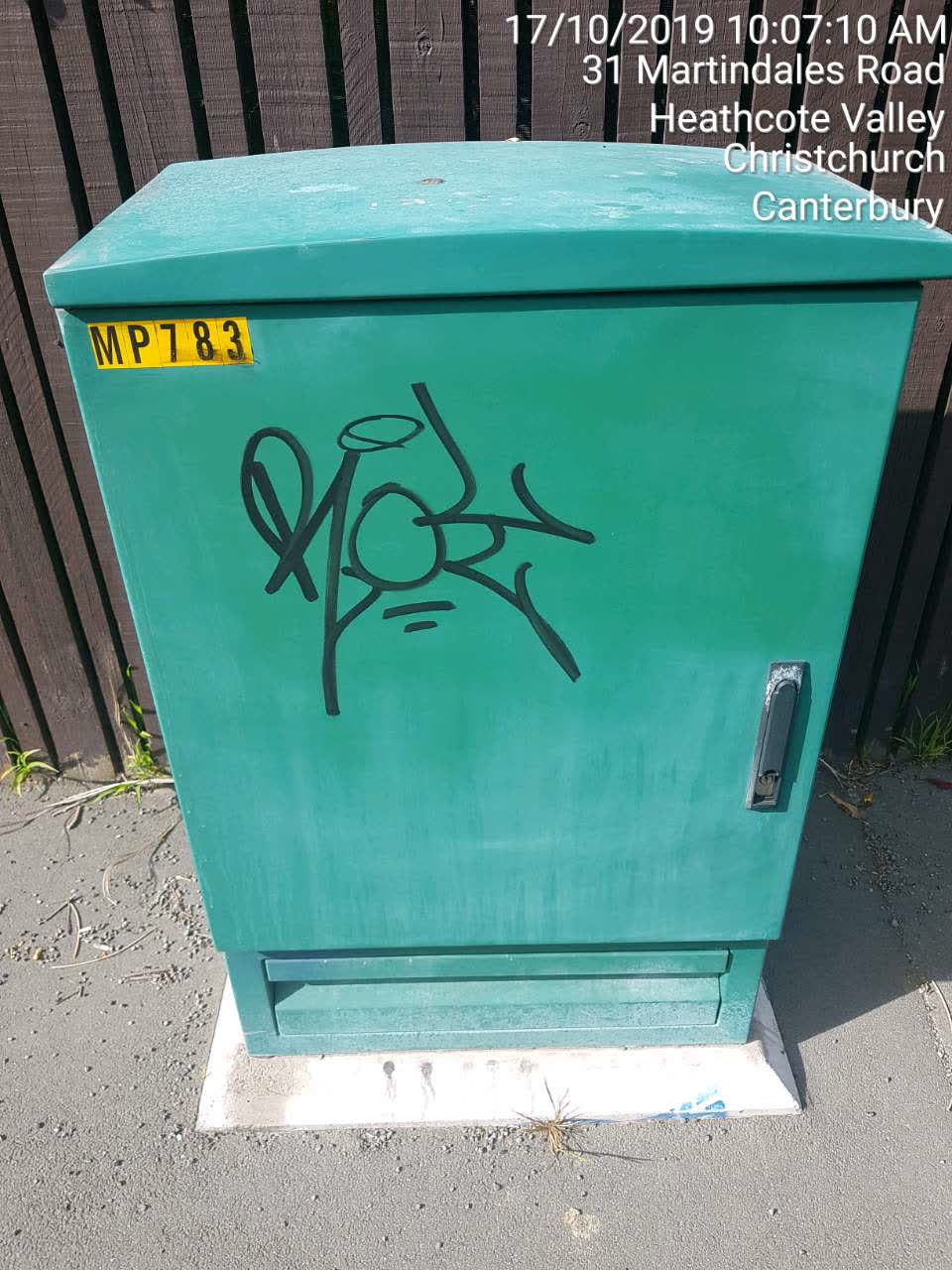 The photograph attached to this graffiti report