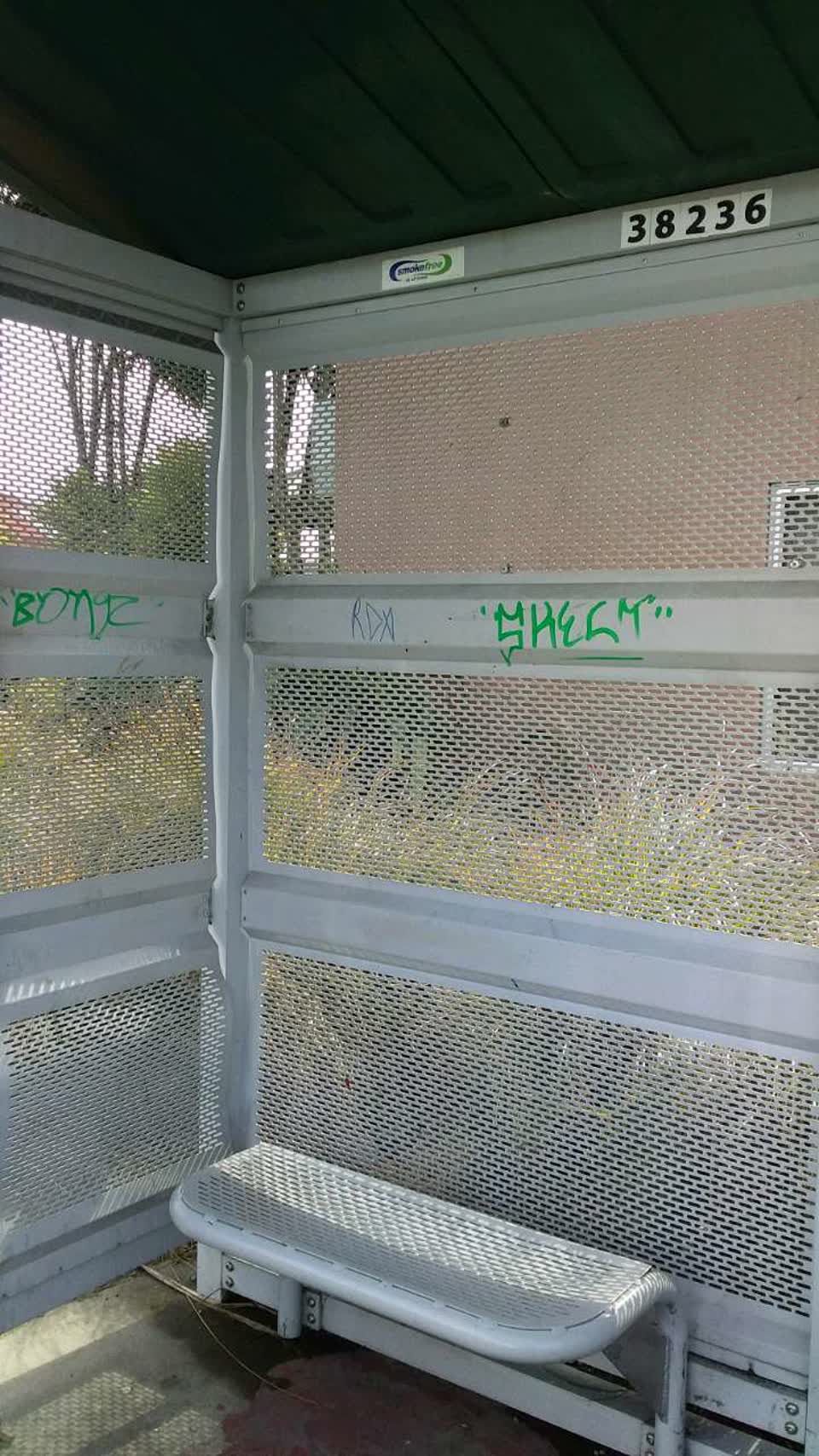 The photograph attached to this graffiti report