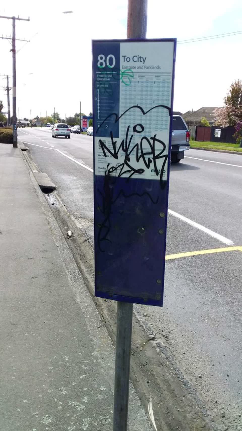 The photograph attached to this graffiti report