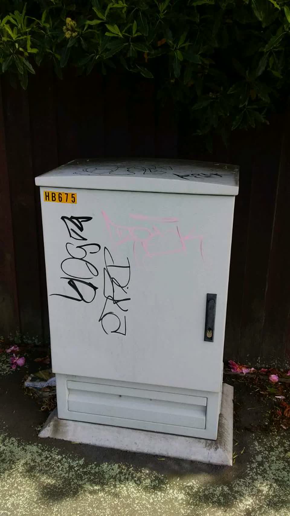 The photograph attached to this graffiti report