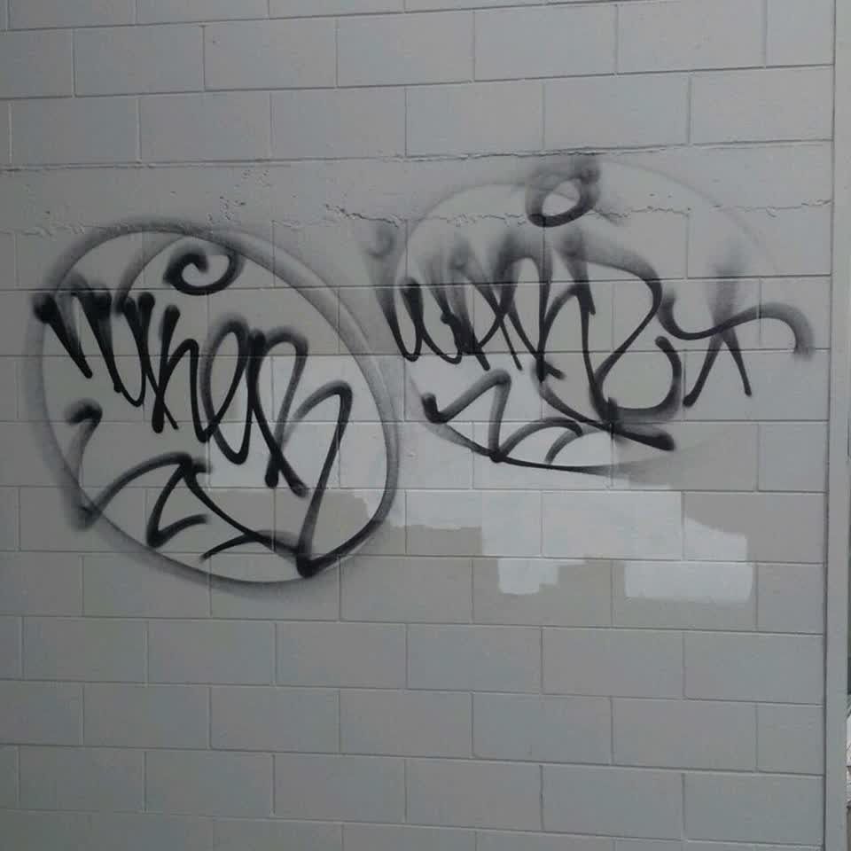 The photograph attached to this graffiti report