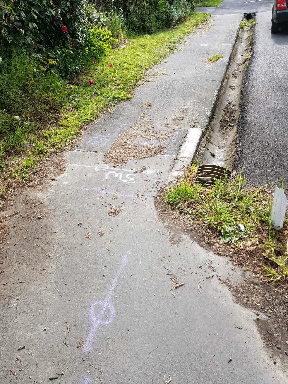 The photograph attached to this roading/streets report