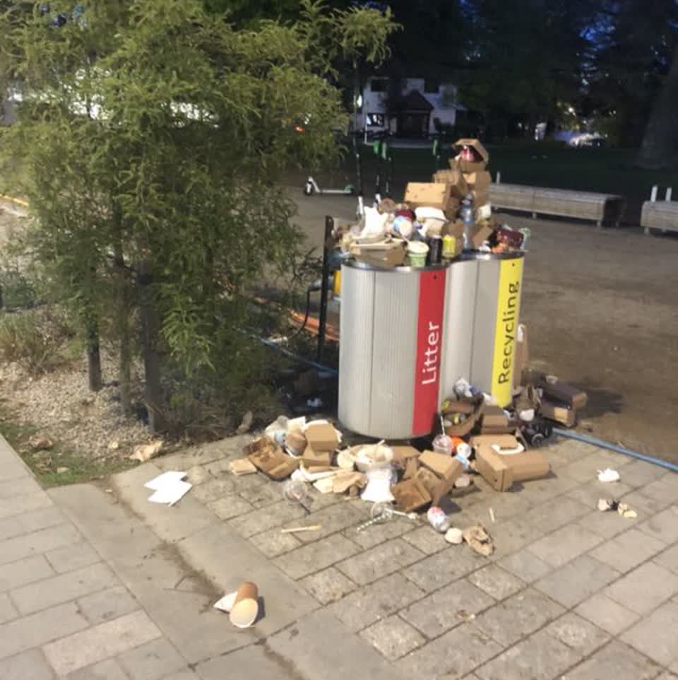 The photograph attached to this rubbish/recycling report