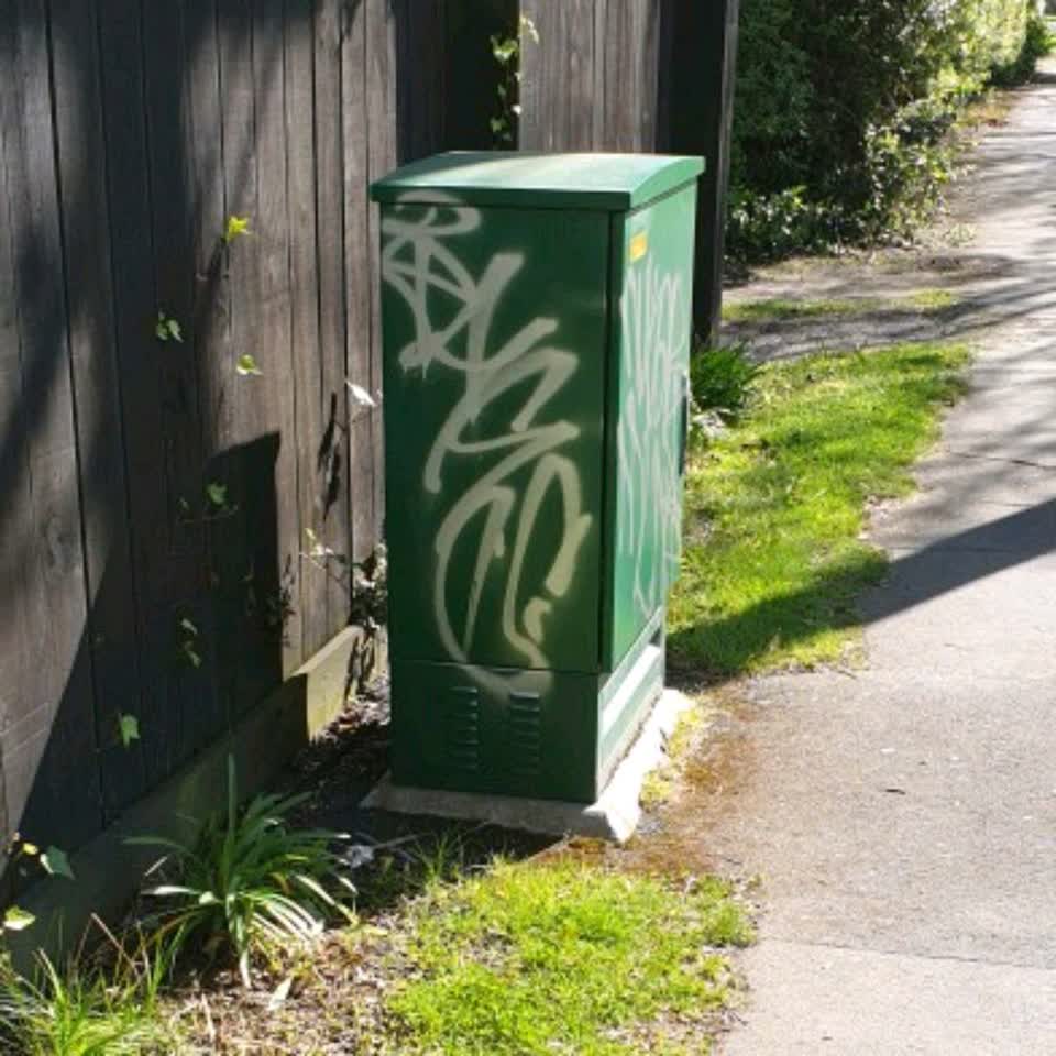 The photograph attached to this graffiti report
