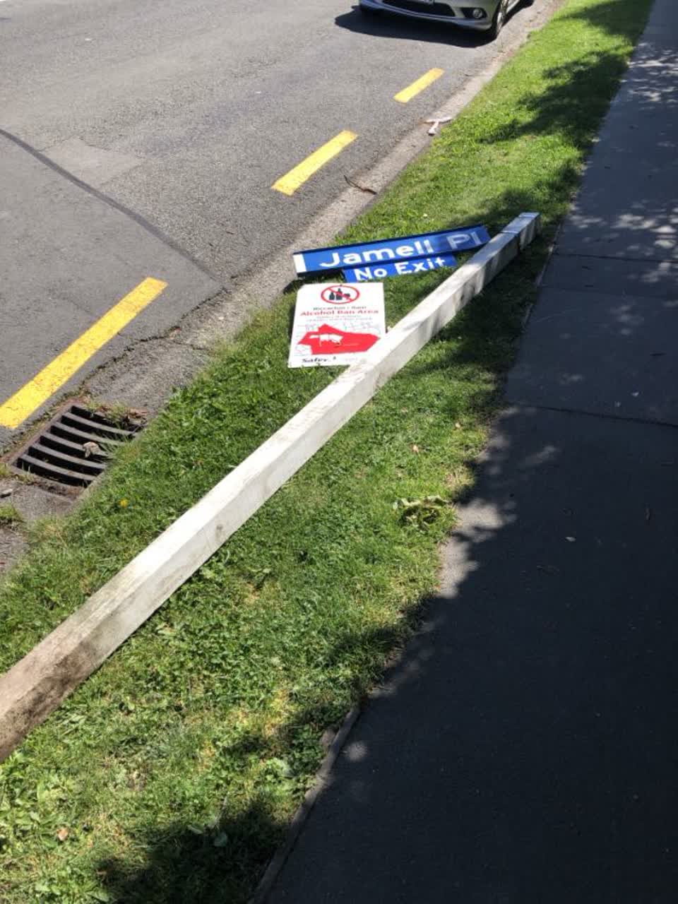 The photograph attached to this roading/streets report