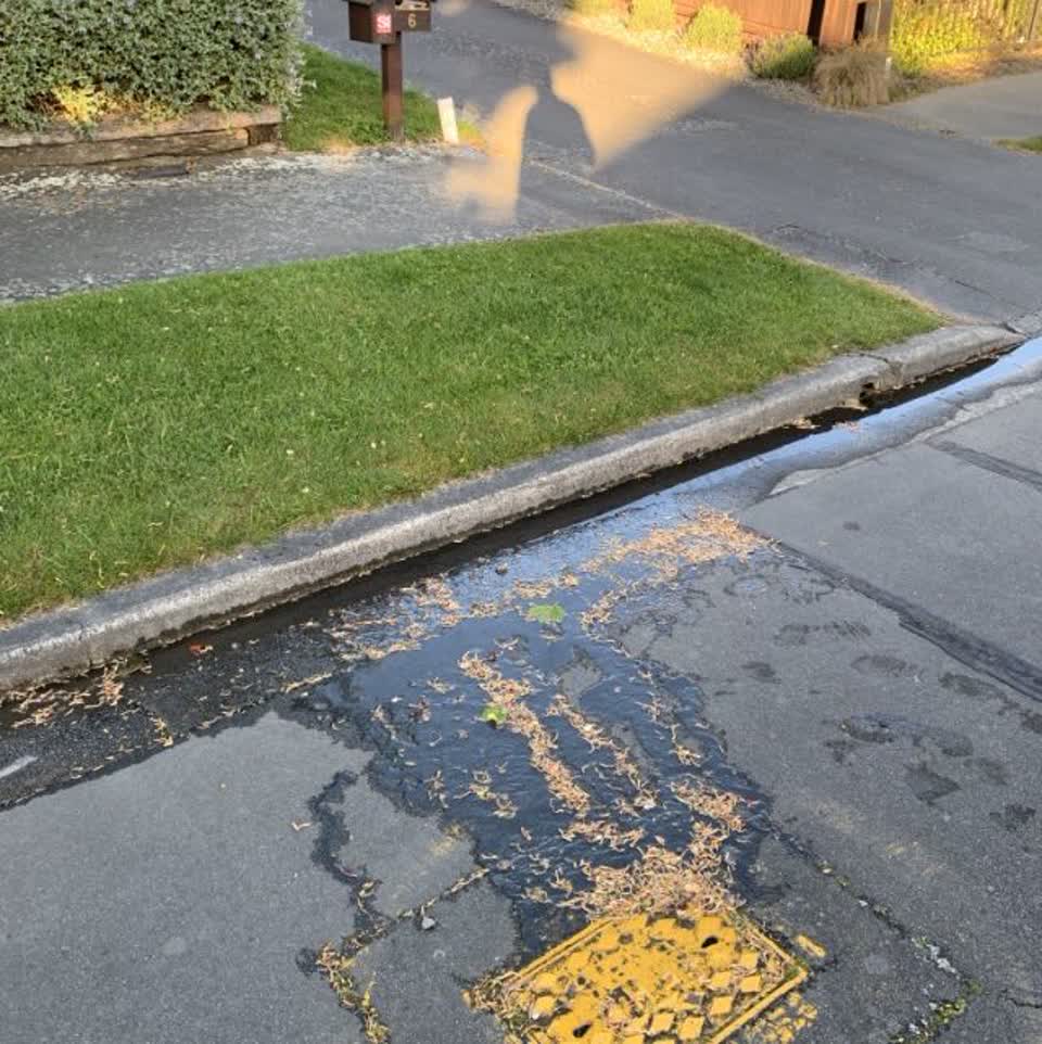 The photograph attached to this flooding report