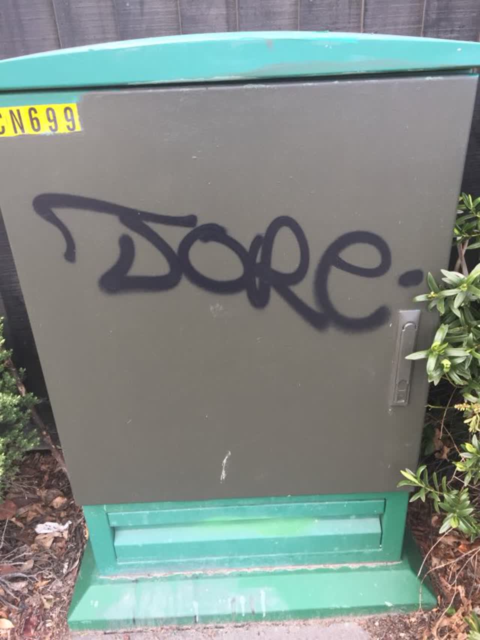 The photograph attached to this graffiti report
