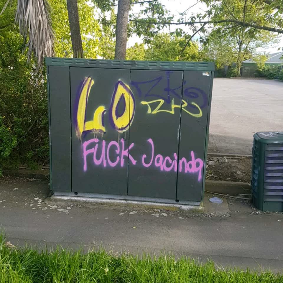 The photograph attached to this graffiti report