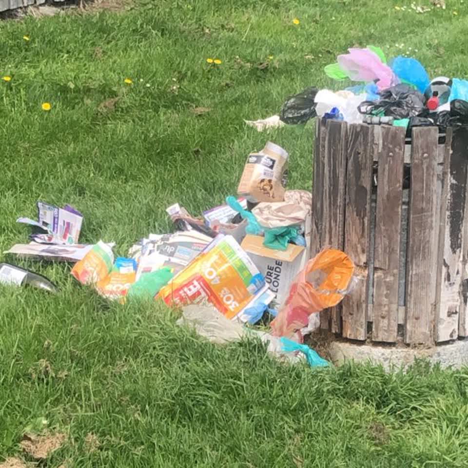 The photograph attached to this rubbish/recycling report