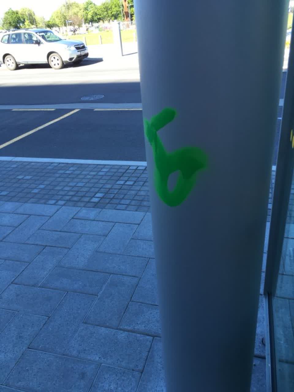 The photograph attached to this graffiti report