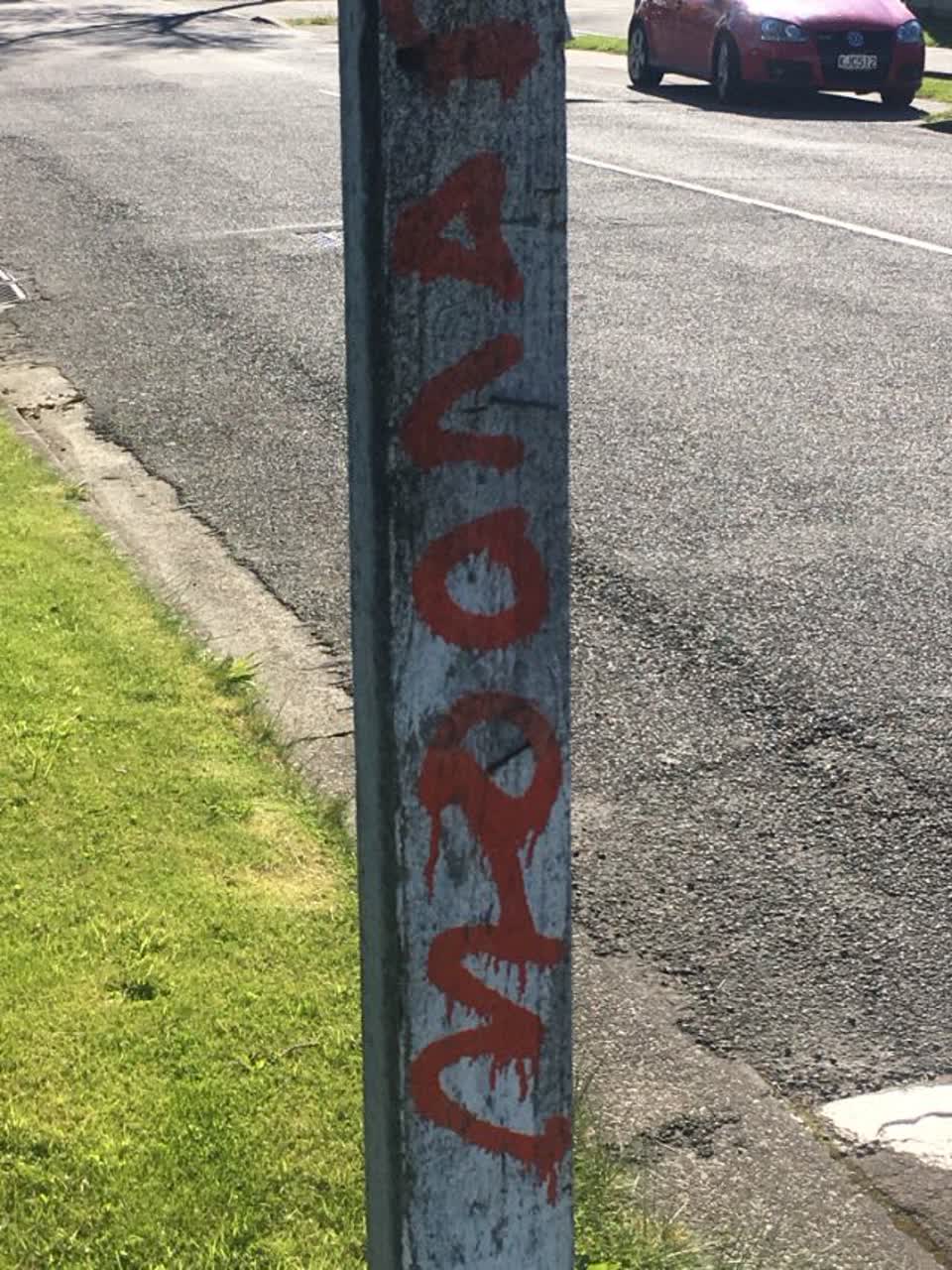 The photograph attached to this graffiti report