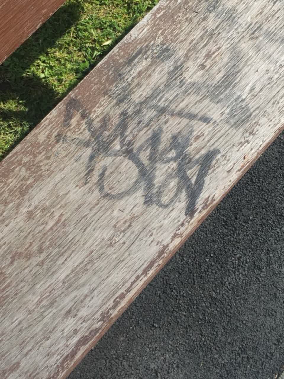 The photograph attached to this graffiti report