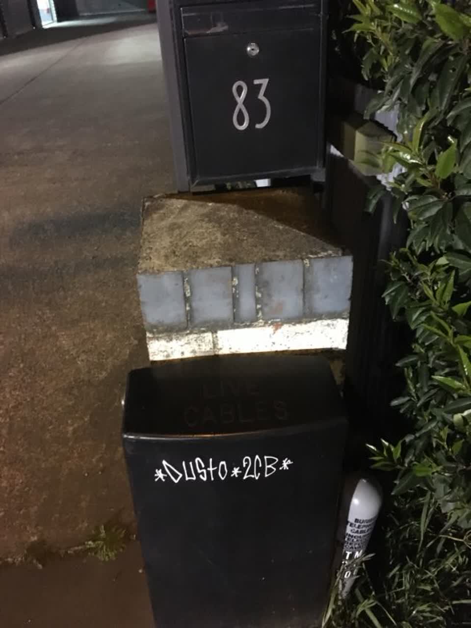The photograph attached to this graffiti report