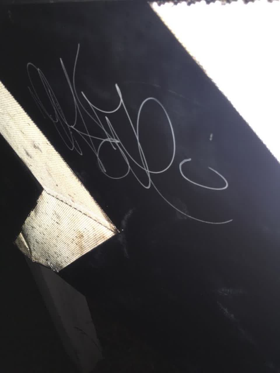 The photograph attached to this graffiti report