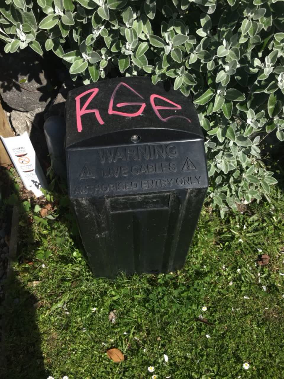 The photograph attached to this graffiti report
