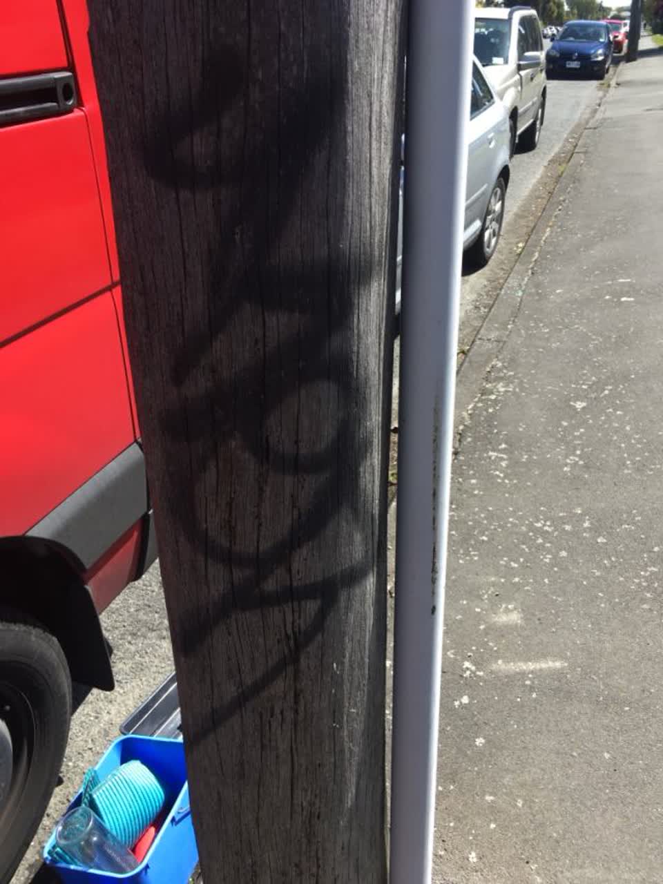 The photograph attached to this graffiti report