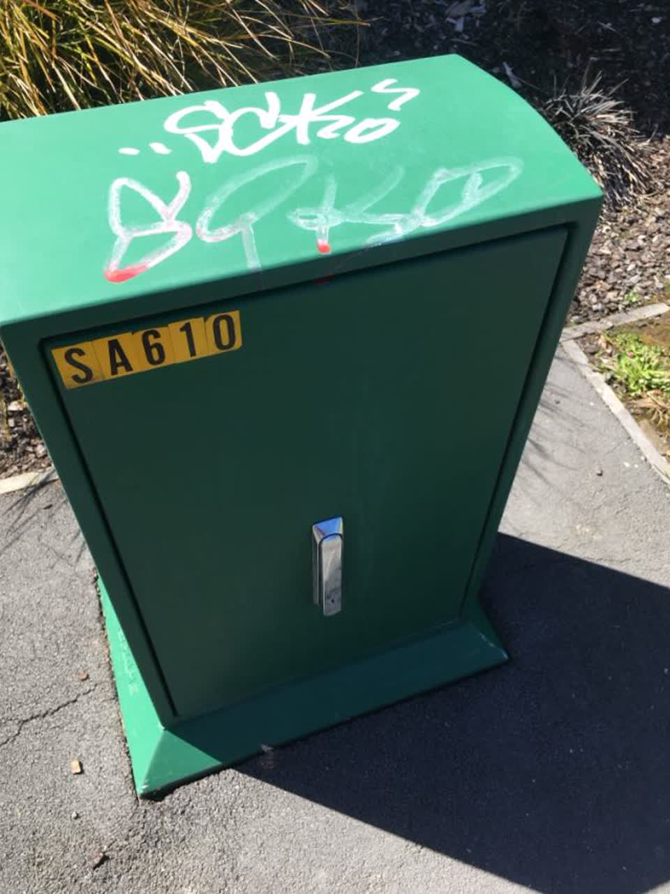 The photograph attached to this graffiti report