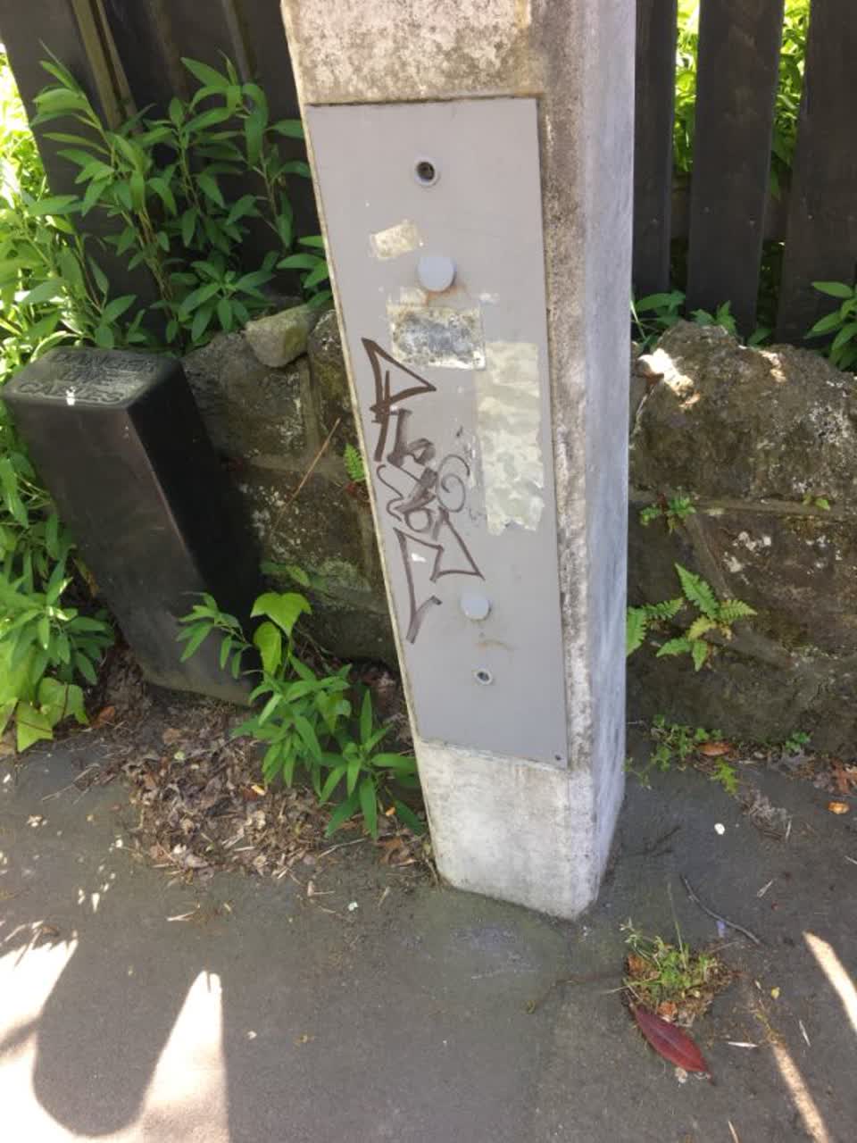 The photograph attached to this graffiti report