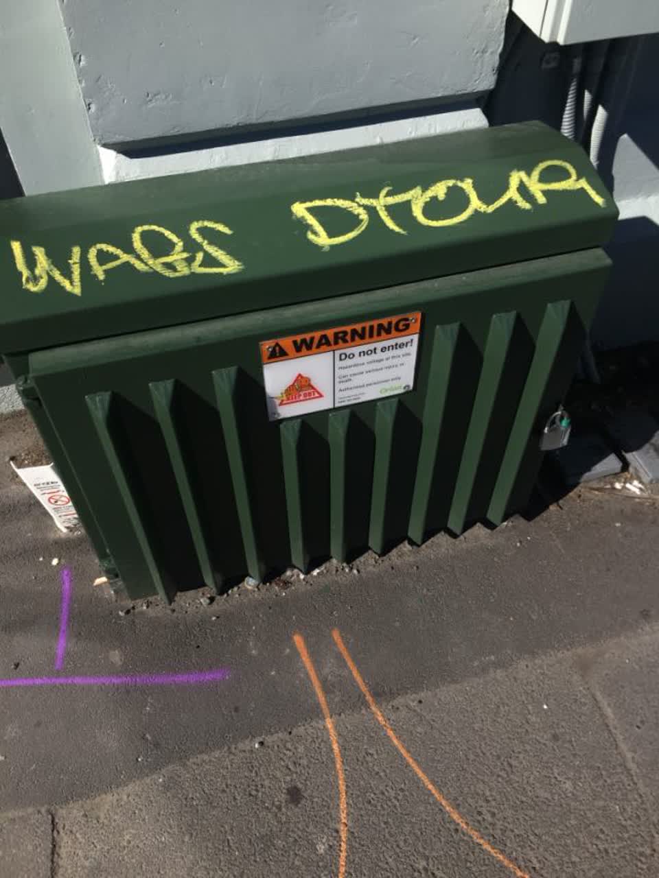 The photograph attached to this graffiti report