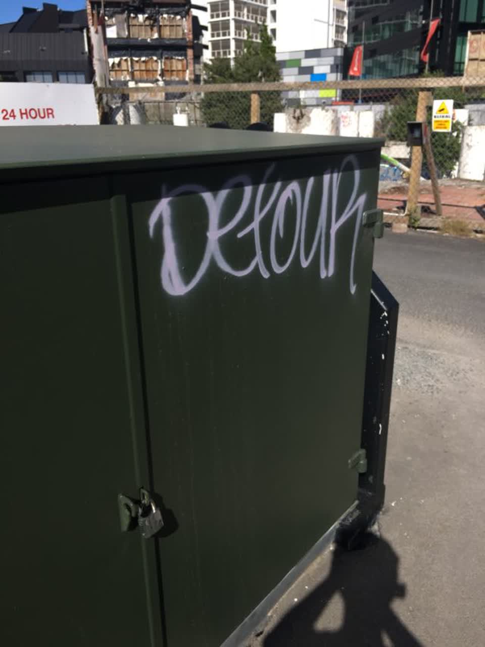 The photograph attached to this graffiti report
