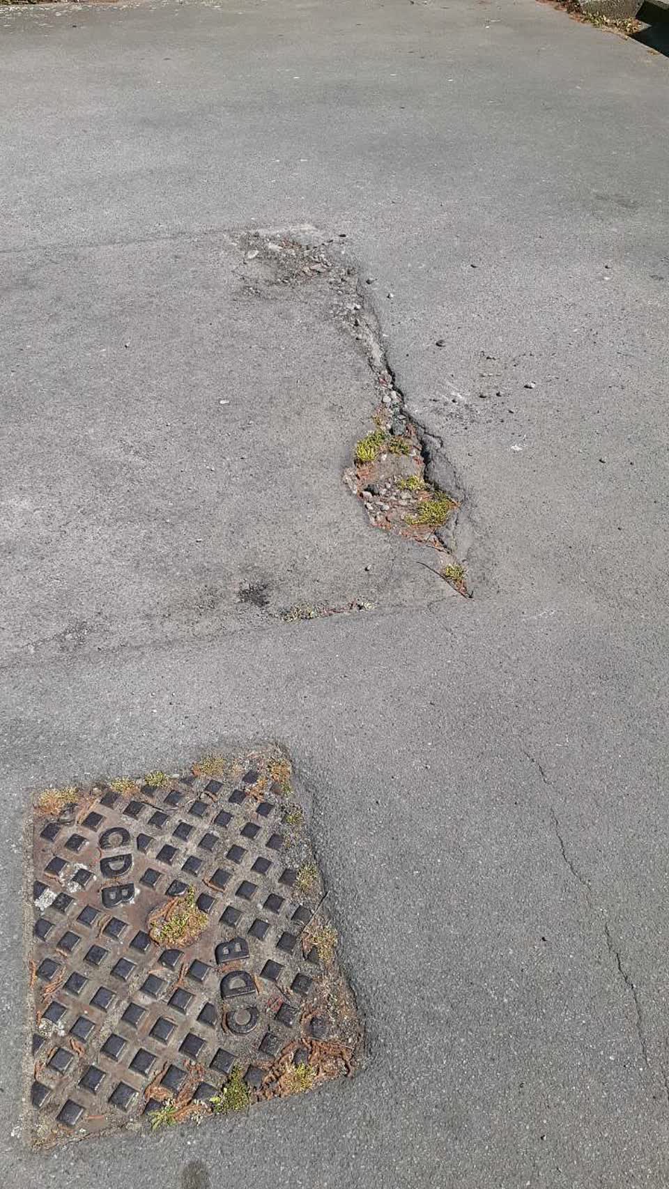 The photograph attached to this roading/streets report