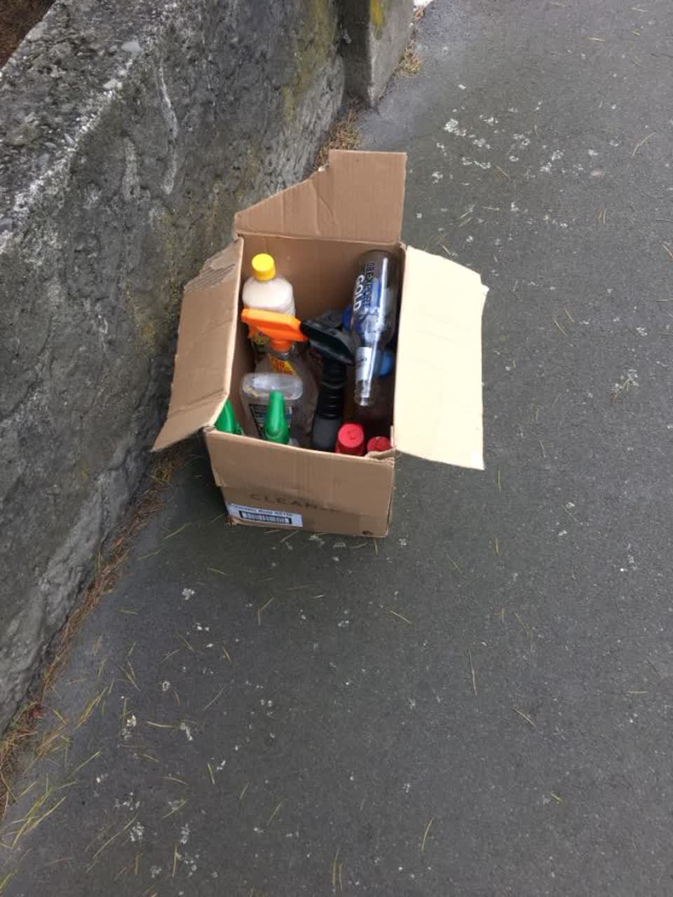 The photograph attached to this rubbish/recycling report