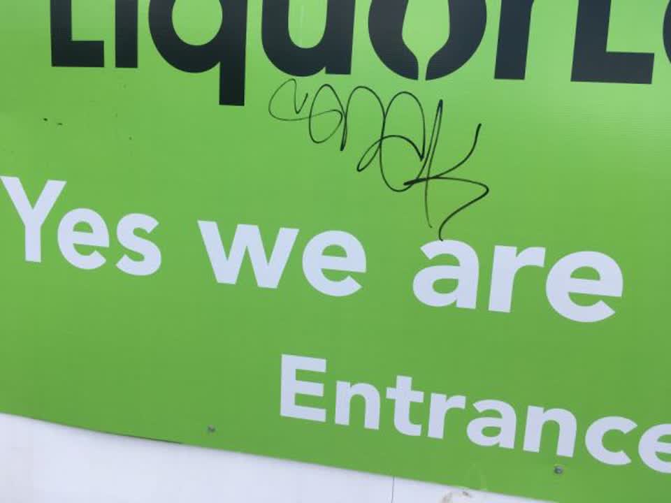 The photograph attached to this graffiti report