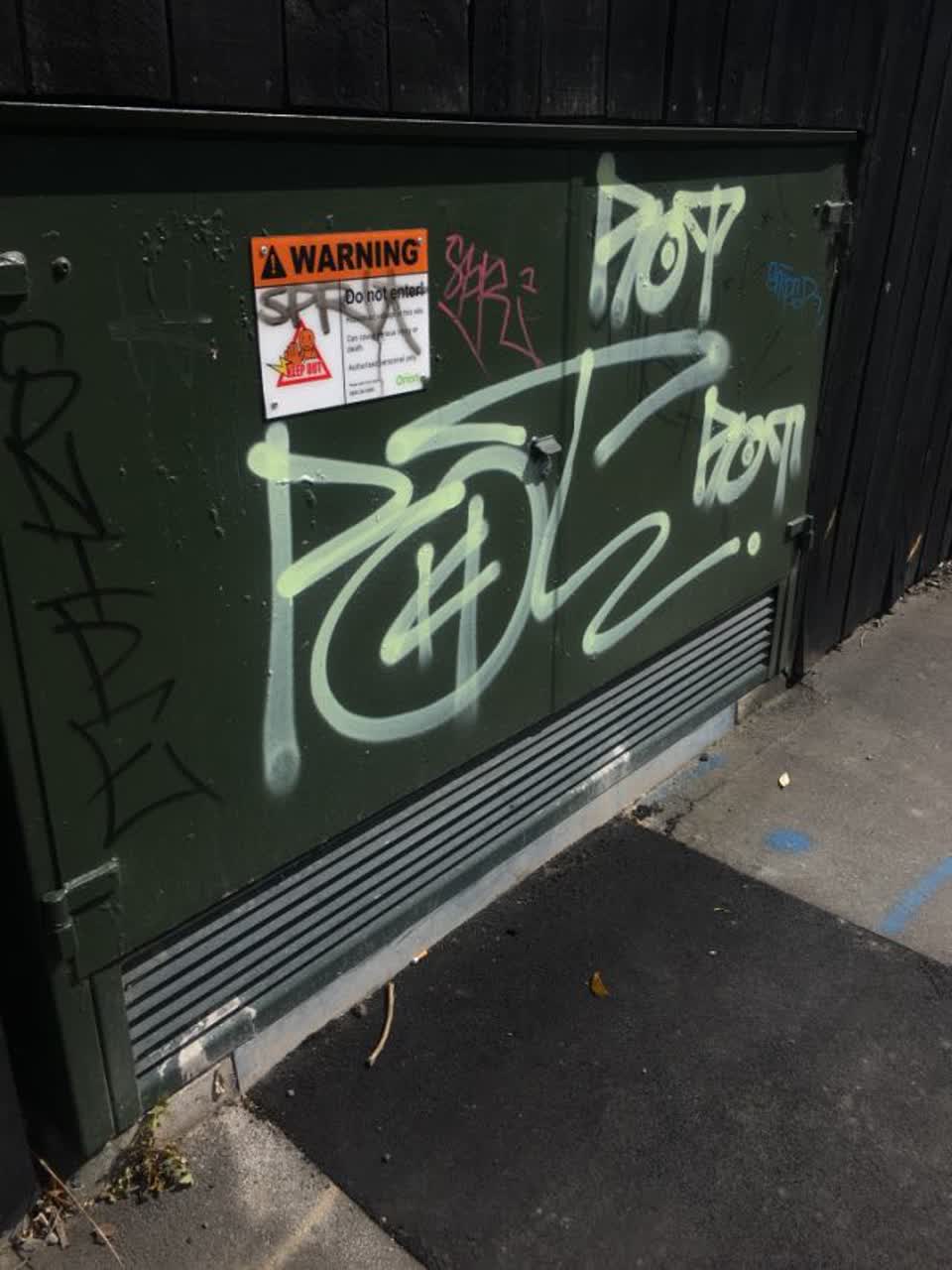 The photograph attached to this graffiti report