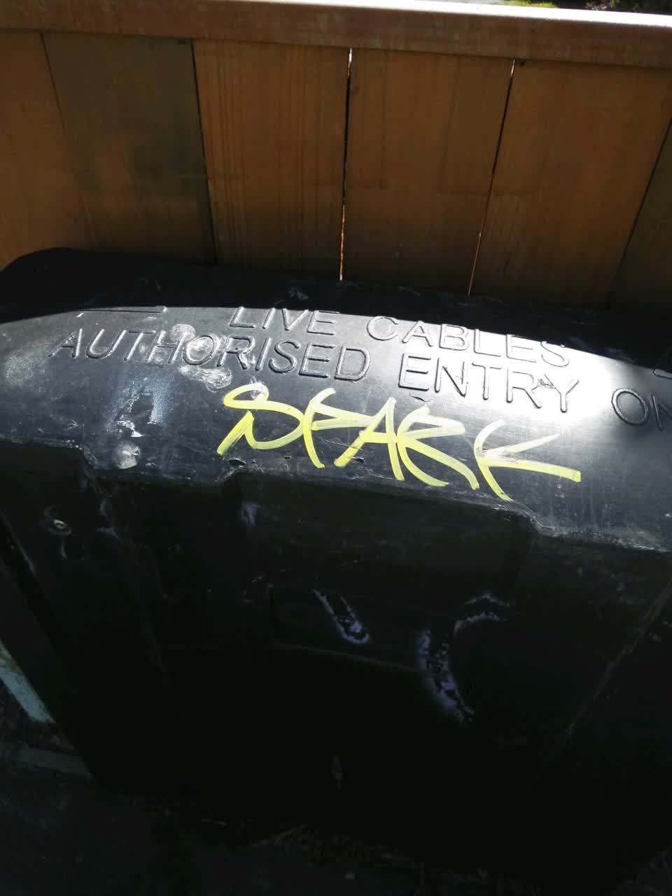 The photograph attached to this graffiti report