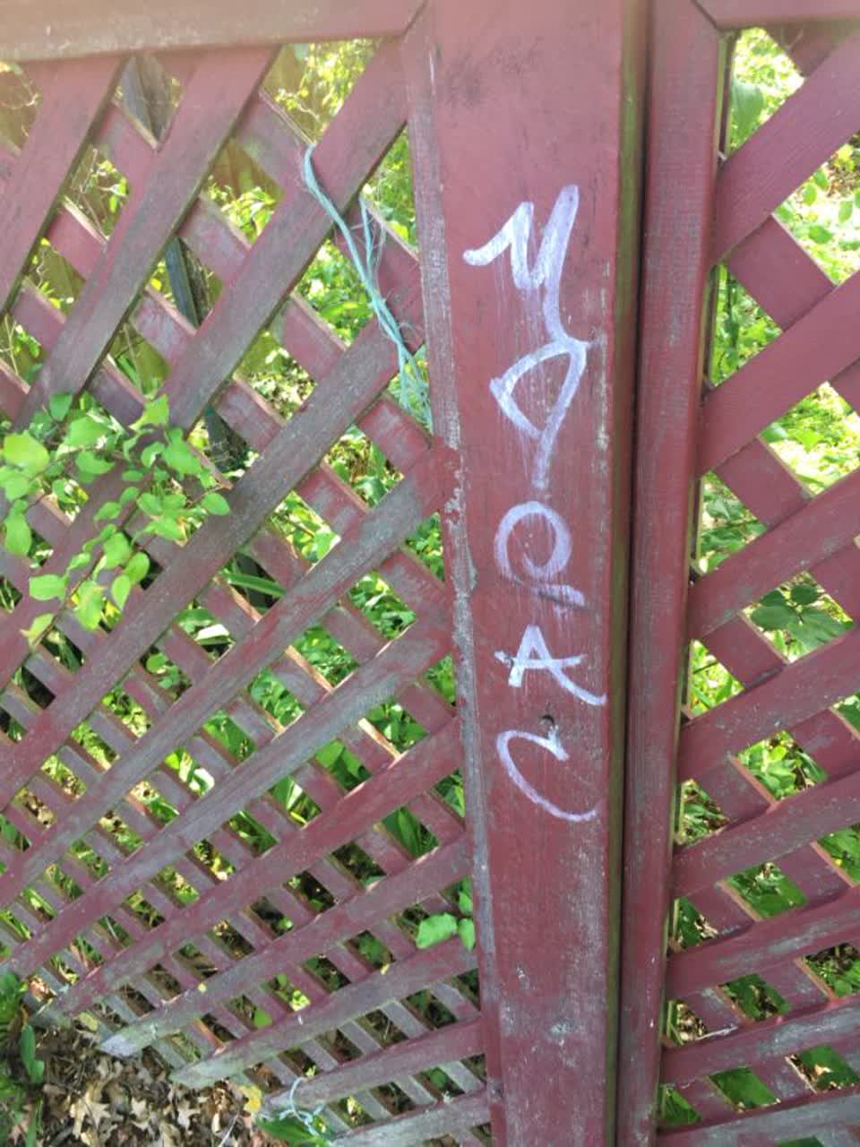 The photograph attached to this graffiti report