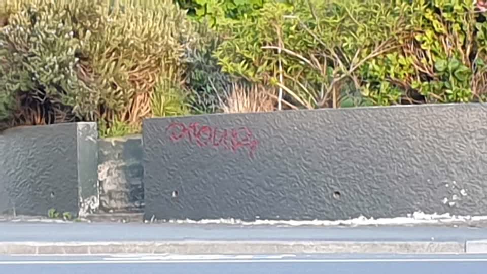 The photograph attached to this graffiti report