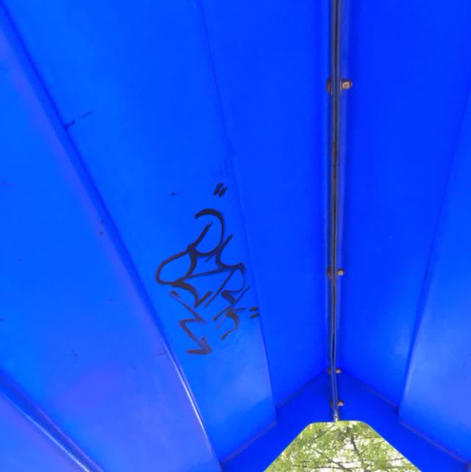 The photograph attached to this graffiti report